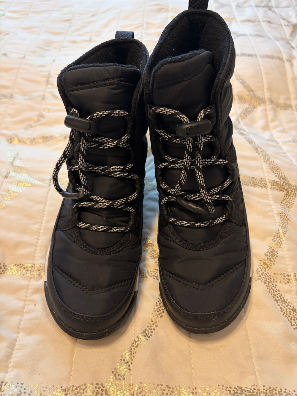 Sorel Black Kids Insulated Lace Winter Boots